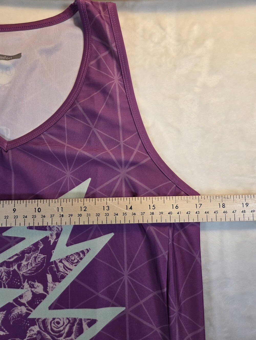 Grateful Dead Purple Floral Lightning-Print Women's Skater Dress - Picture 4 of 6